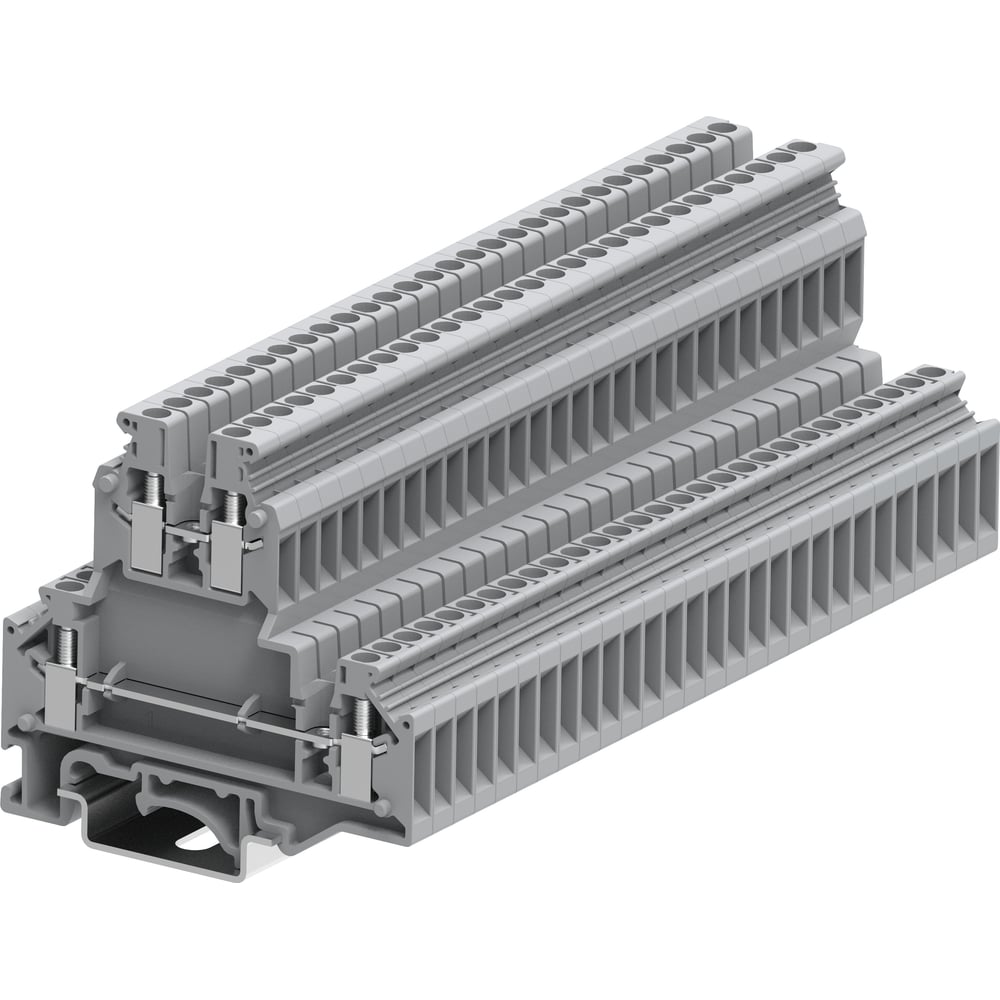 Изображение товара Клемма SUPU UKD 2-2 винтовая 2-уровневая сечение 4 мм² серый 50 шт