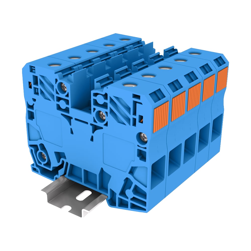 Изображение товара Клемма SUPU TP 1-1 проходная сильноточная 35 мм² синяя 20 шт