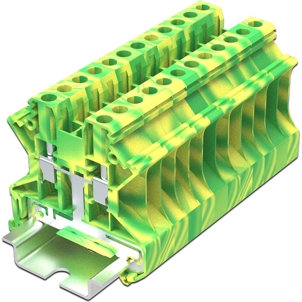 Изображение товара Клемма земля винтовая SUPU TU 1-1 4 мм² желто-зеленая 50 шт