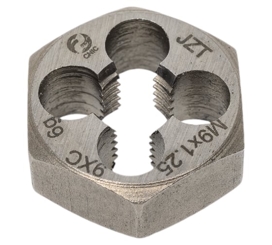 Изображение товара Плашка CNIC М 9,0 1,25 шестигранная 9ХС, S 22мм 6g 55877