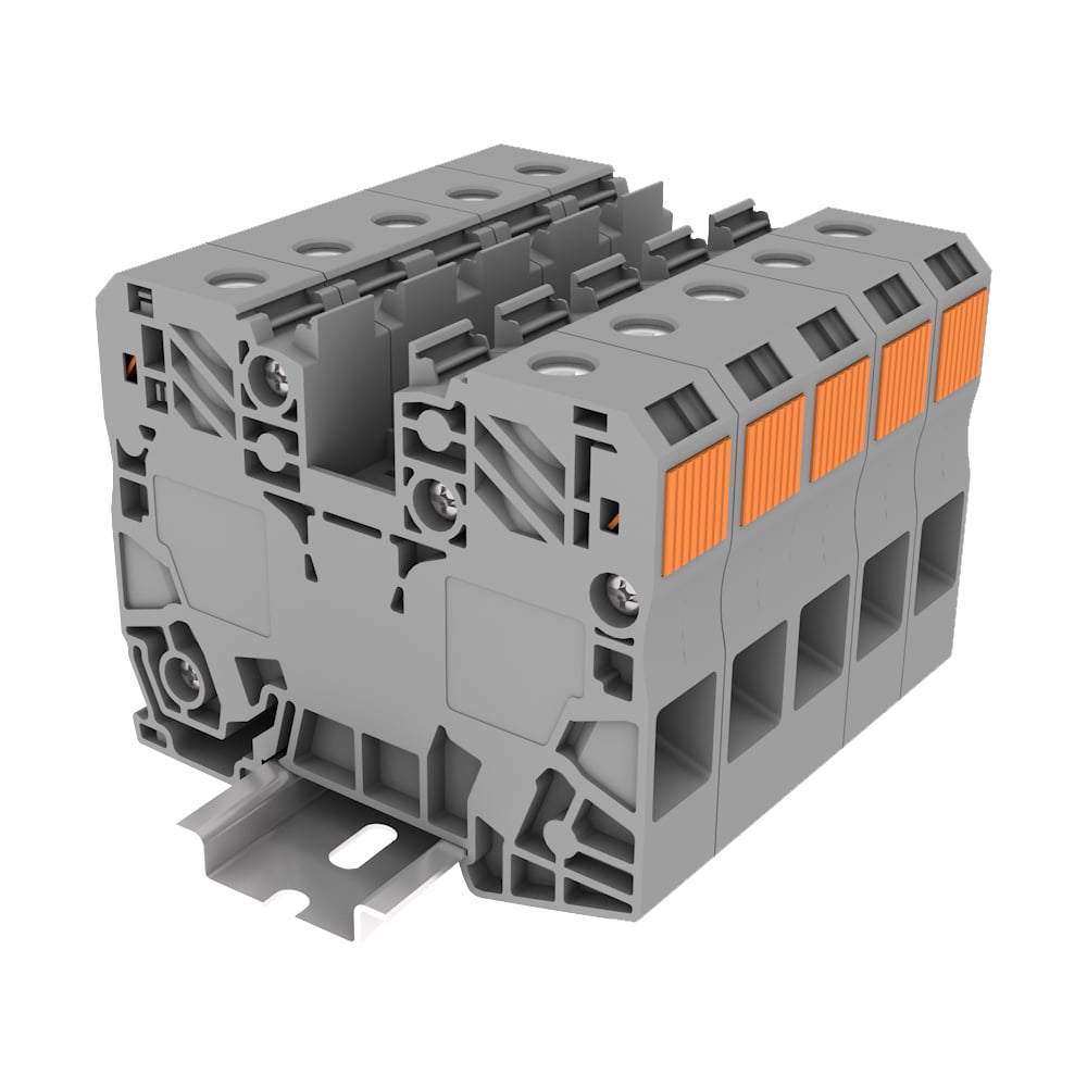 Изображение товара Клемма SUPU сильноточная TP 1-1 проходная Push-in, сечение 35 мм. кв., серая 2 шт TAPO35-2-GY