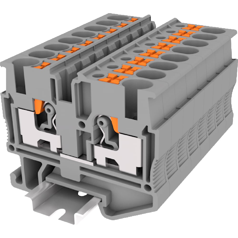 Изображение товара Клемма SUPU мини TP 1-1 проходная с сечением 2.5 мм² серого цвета