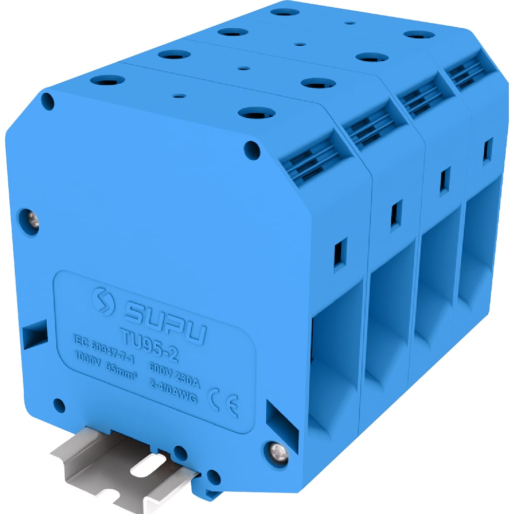 Изображение товара Клемма винтовая SUPU TU 1-1 с сечением 95 мм кв синяя для электроустановок