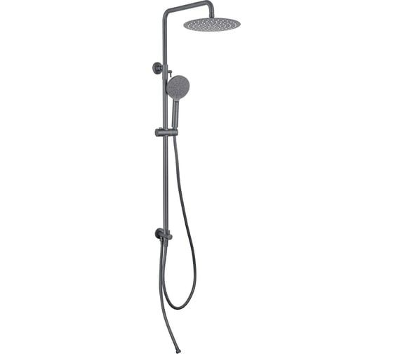 Изображение товара Душевая система AQUATEK AQ2046BGM ВЕГА 3jet 250мм Reno, оружейная сталь 00000144818