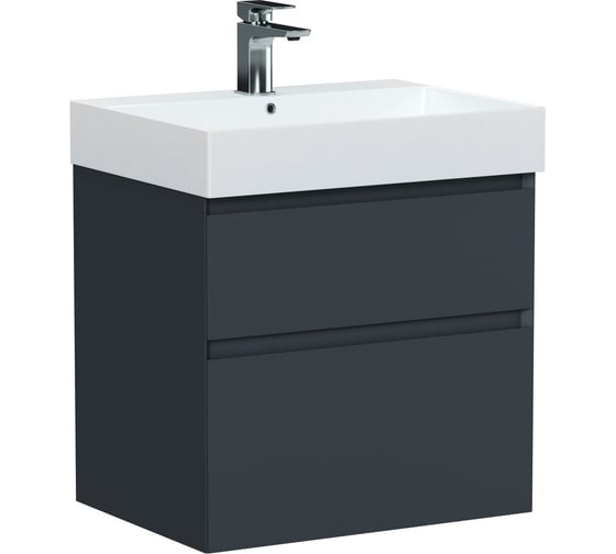 Изображение товара Тумба ALLEN BRAU 1.210024.AM INFINITY 60, 2 ящика, антрацит матовый (346280) 00346280