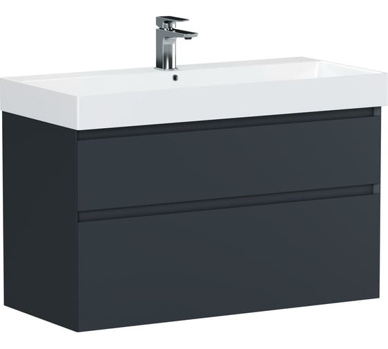 Изображение товара Тумба ALLEN BRAU 1.210027.AM INFINITY 100, 2 ящика, антрацит матовый (346301) 00346301