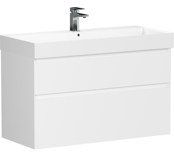 Изображение товара Тумба ALLEN BRAU 1.210027.WM INFINITY 100, 2 ящика, белый матовый (346298) 00346298