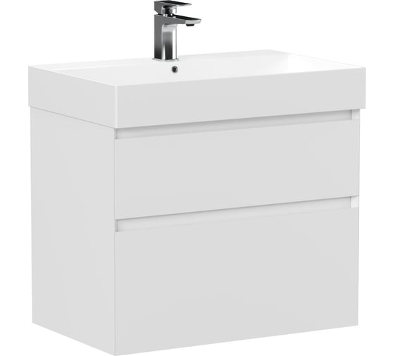 Изображение товара Тумба ALLEN BRAU 1.210025.WM INFINITY 70, 2 ящика, белый матовый (346284) 00346284