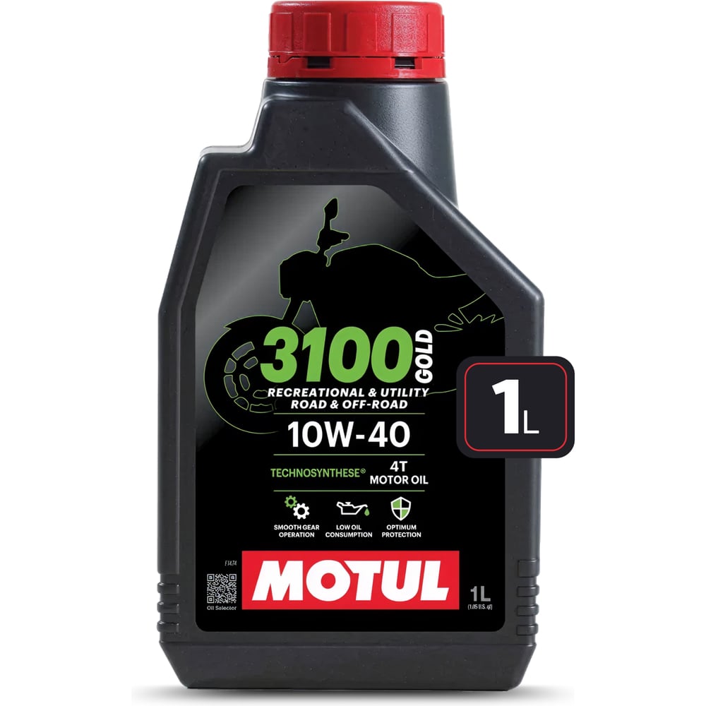 Изображение товара Масло моторное 3100 GOLD 4T 10W40 1 л MOTUL 113542