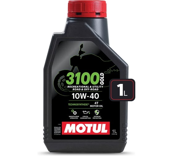 Изображение товара Масло моторное 3100 GOLD 4T 10W40 1 л MOTUL 113542