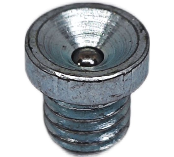 Изображение товара Воронкообразная резьбовая пресс-масленка (тавотница) MasloSmenka D1 M6 x 1 прямая (180) комплект 10 шт. оцинкованная сталь 011401-10