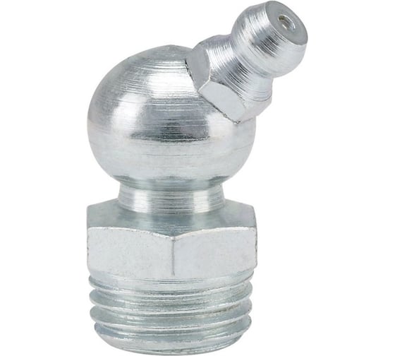 Изображение товара Пресс-масленка угловая MasloSmenka H2 R1/4 NPT (1/4-18) 10 шт, оцинкованная сталь, Европейский стандарт DIN71412 010216-10