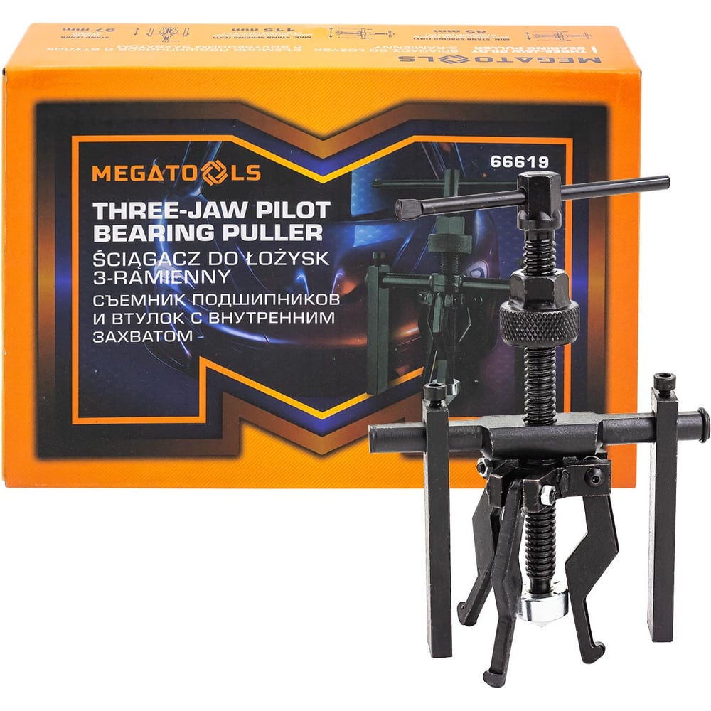 Изображение товара Съемник подшипников и втулок MEGATOOLS MT-66619 внутренний захват 13-38 мм