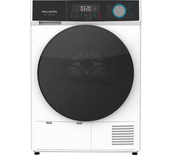 Изображение товара Сушильная машина Willmark WDM-8029W 8кг, тепловой насос,16 режимов, дисплей, сенсор., А+, белая+чёрная 1002519
