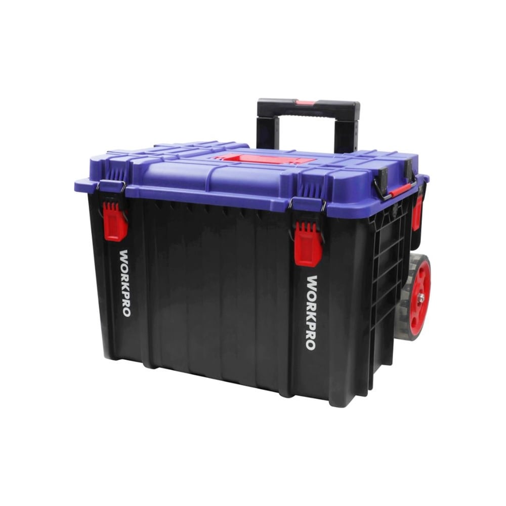 Изображение товара Тележка с пластиковым ящиком с крышкой WORKPRO 560x442x500 мм для инструмента