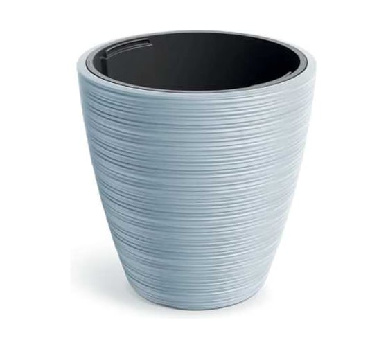 Изображение товара Кашпо пластик Scheurich с вкладышем Vena Round d30см h30см 10/15л св. серый 073533