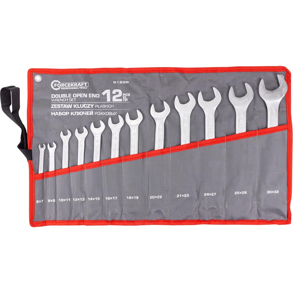 Изображение товара Набор рожковых ключей Forcekraft FK-5122P 12 предметов 6-32 мм