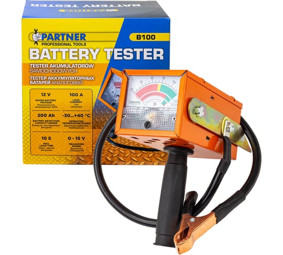 Изображение товара Тестер аккумуляторных батарей аналоговый 12 V 100 А PA-B100 Partner 66186