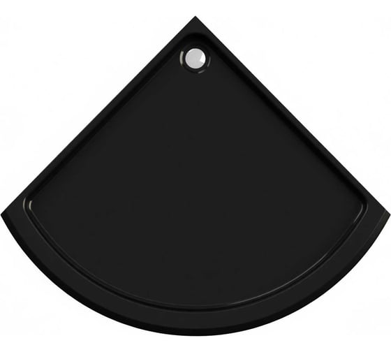 Изображение товара Поддон к душевому углу Радомир Берген RD 100х100 (радиальный поддон на раме-подставке с устройством слива (черный), панель) 1-11-6-0-0-351