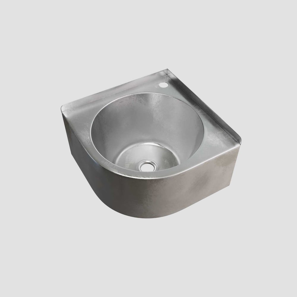 Изображение товара Угловая раковина из нержавеющей стали CAPEL AISI 304 под монтаж подвесная 370 мм