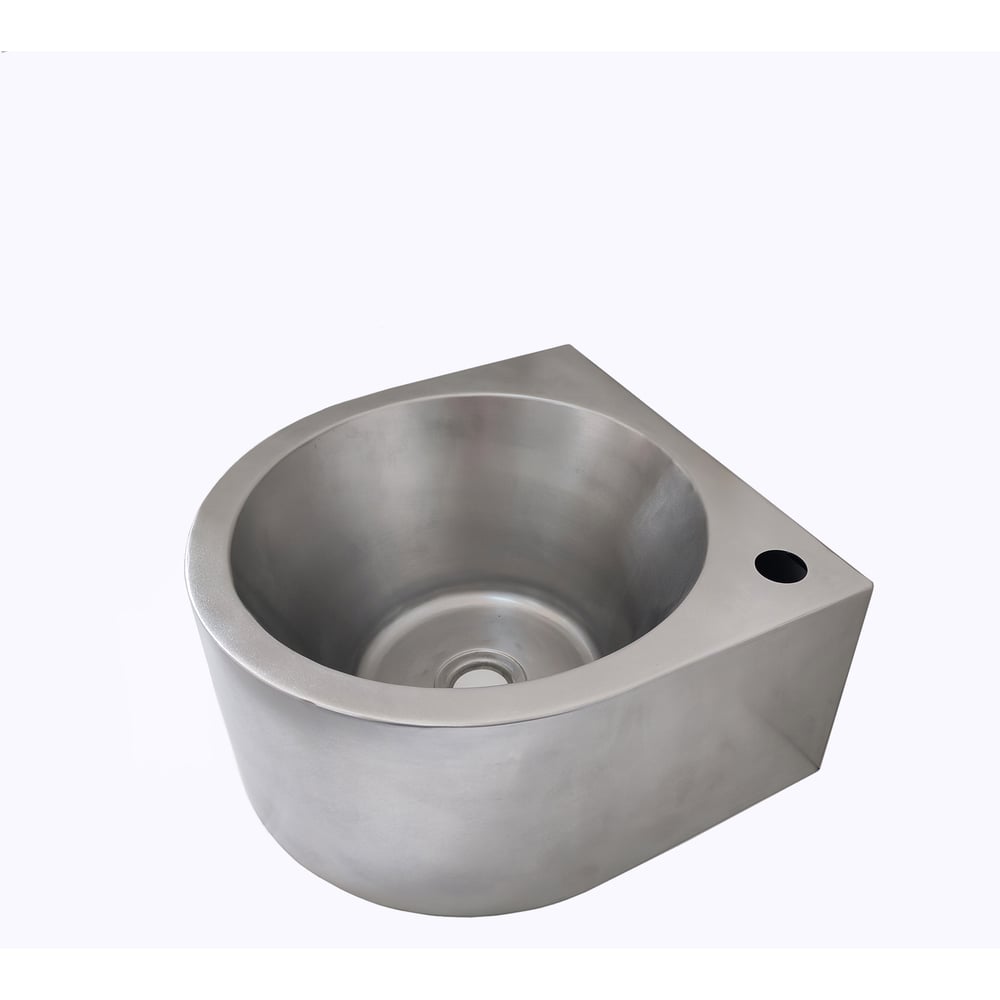 Изображение товара Раковина одинарная CAPEL мини AISI 304, полукруглая, матовая серый, подвесная