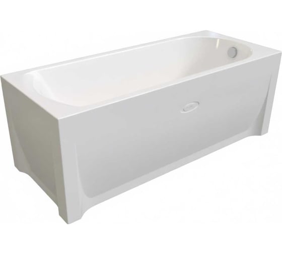 Изображение товара Акриловая ванна Радомир Николь 180х80, фронтальная панель, каркас (разборный), слив-перелив автомат с сеточкой (хром, с сифоном) 2-89-2-0-1-210Р