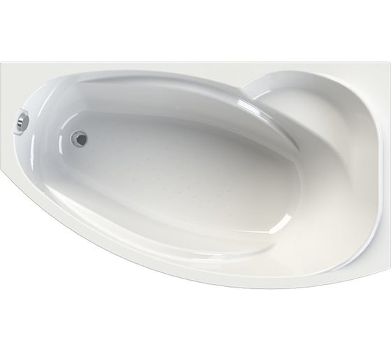 Изображение товара Акриловая ванна Радомир София 169х99 (правосторонняя), фронтальная панель, полотенцедержатель, каркас, слив-перелив автомат с сеточкой (хром, с сифоном) 2-89-2-2-1-223