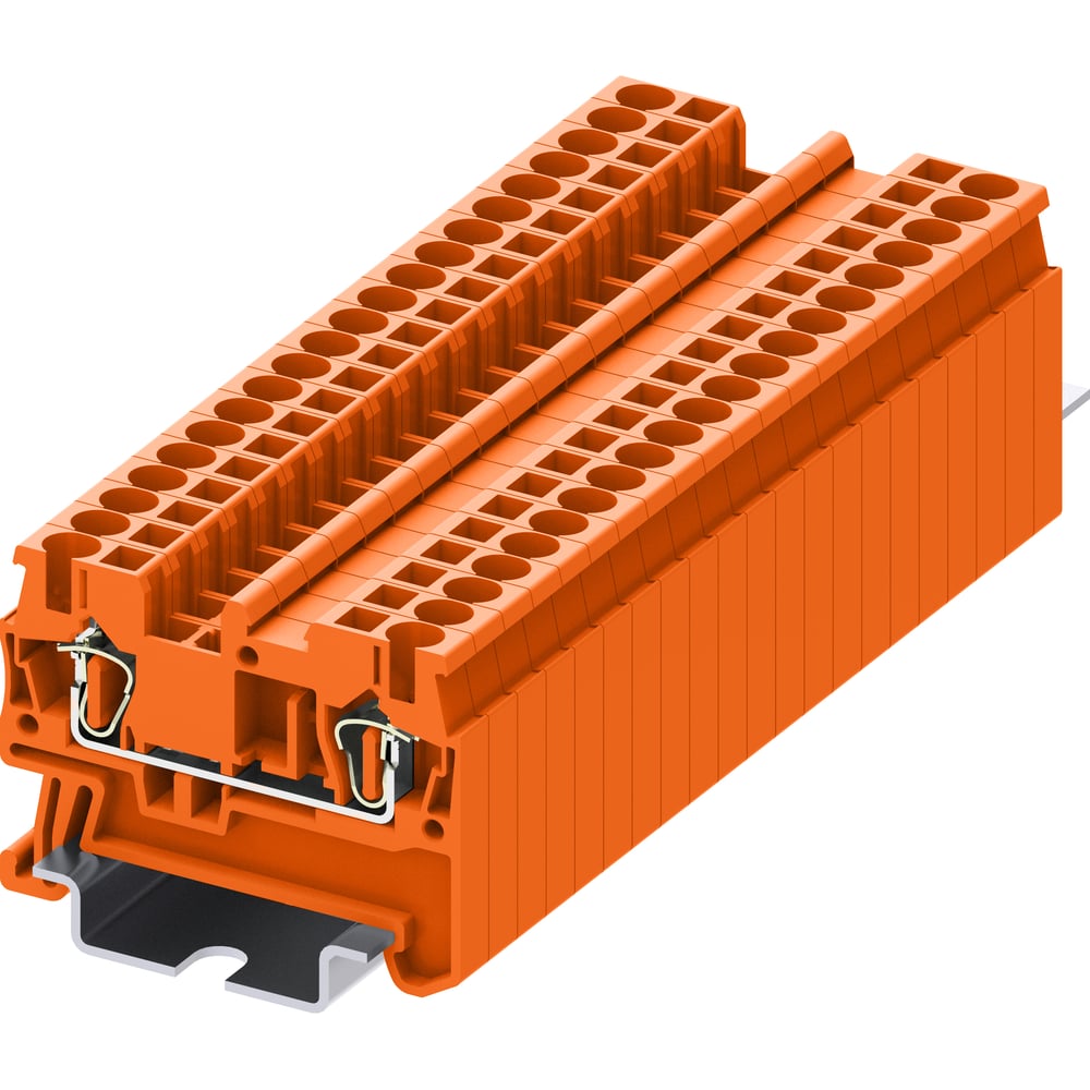 Изображение товара Клемма SUPU TC 1-1 пружинная для подключения проводов 2,5 мм² оранжевая, 150 шт