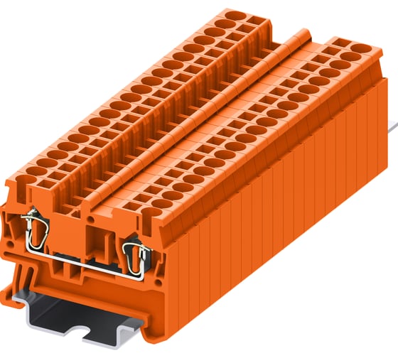 Изображение товара Клемма SUPU TC 1-1 пружинная, сечение 2,5 мм. кв., оранжевая 150 шт TC2.5-2-OG