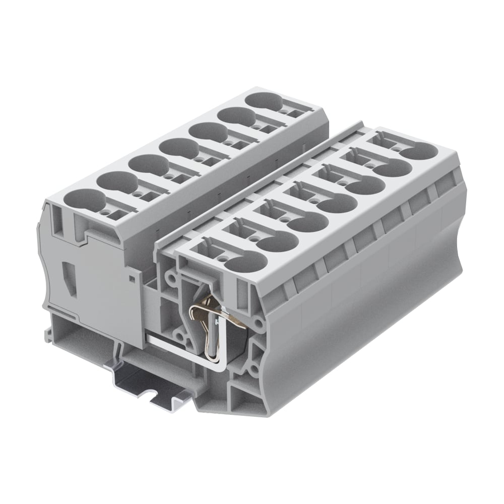 Изображение товара Клемма SUPU TC 1-1 пружинная, сечение 35 мм. кв., серая 20 шт TC35-2-GY