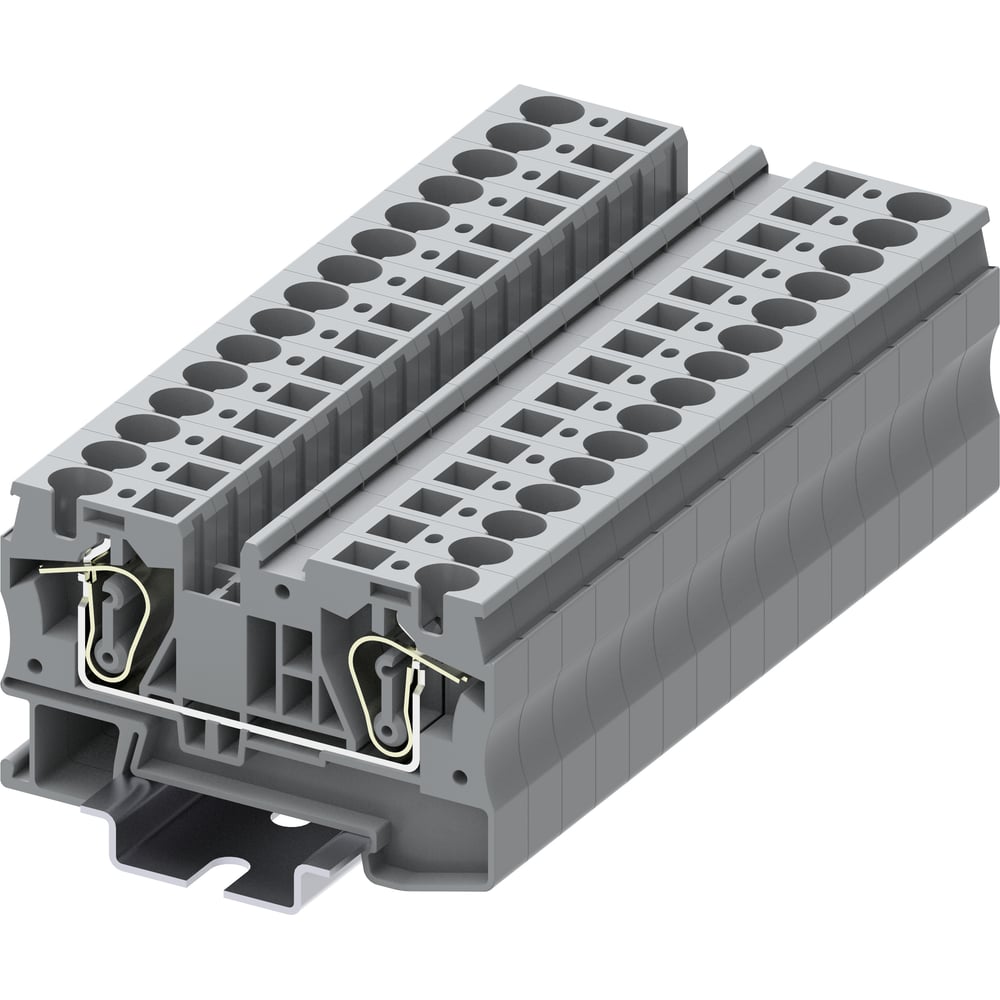 Изображение товара Клемма SUPU TC 1-1 пружинная для проводов до 6 мм², серый, 50 шт