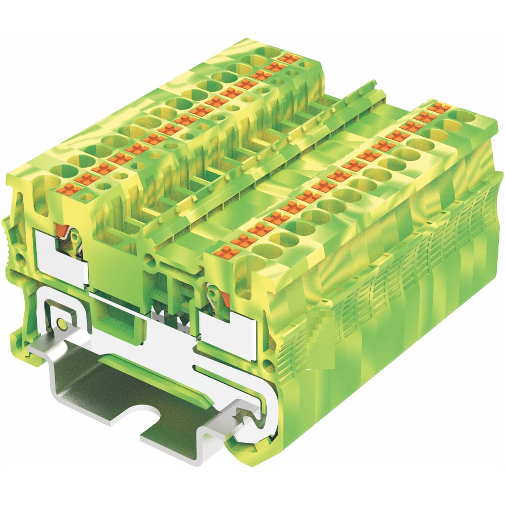 Изображение товара Клемма SUPU TP 1-1 земля желто-зеленая 200 шт монтаж DIN-рейка