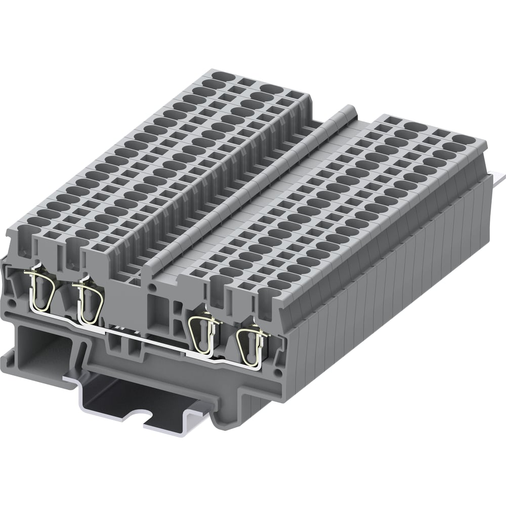 Изображение товара Клемма SUPU TC 2-2 пружинная 1.5 мм² 100 шт серый модель TC1.5-4-GY