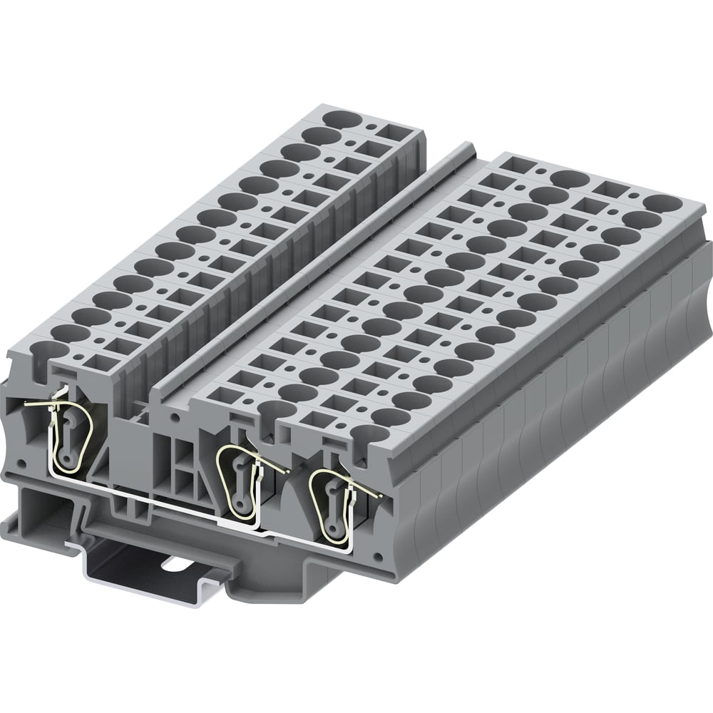 Клемма SUPU TC 1-2 пружинная, сечение 6 мм. кв., серая 50 шт TC6-3-GY