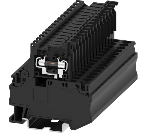 Изображение товара Клемма SUPU TC 1-1 с размыкателем, предохранителем и светодиодом, 24АV, черная 100 шт TC4-FUSE-BK