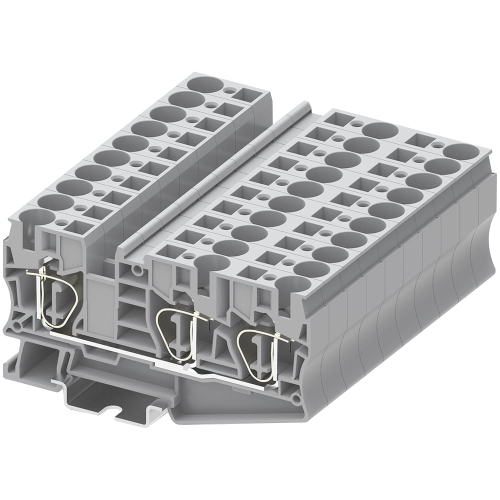 Изображение товара Клемма SUPU TC 1-2 пружинная с соединением до 10 мм² 25 шт серый