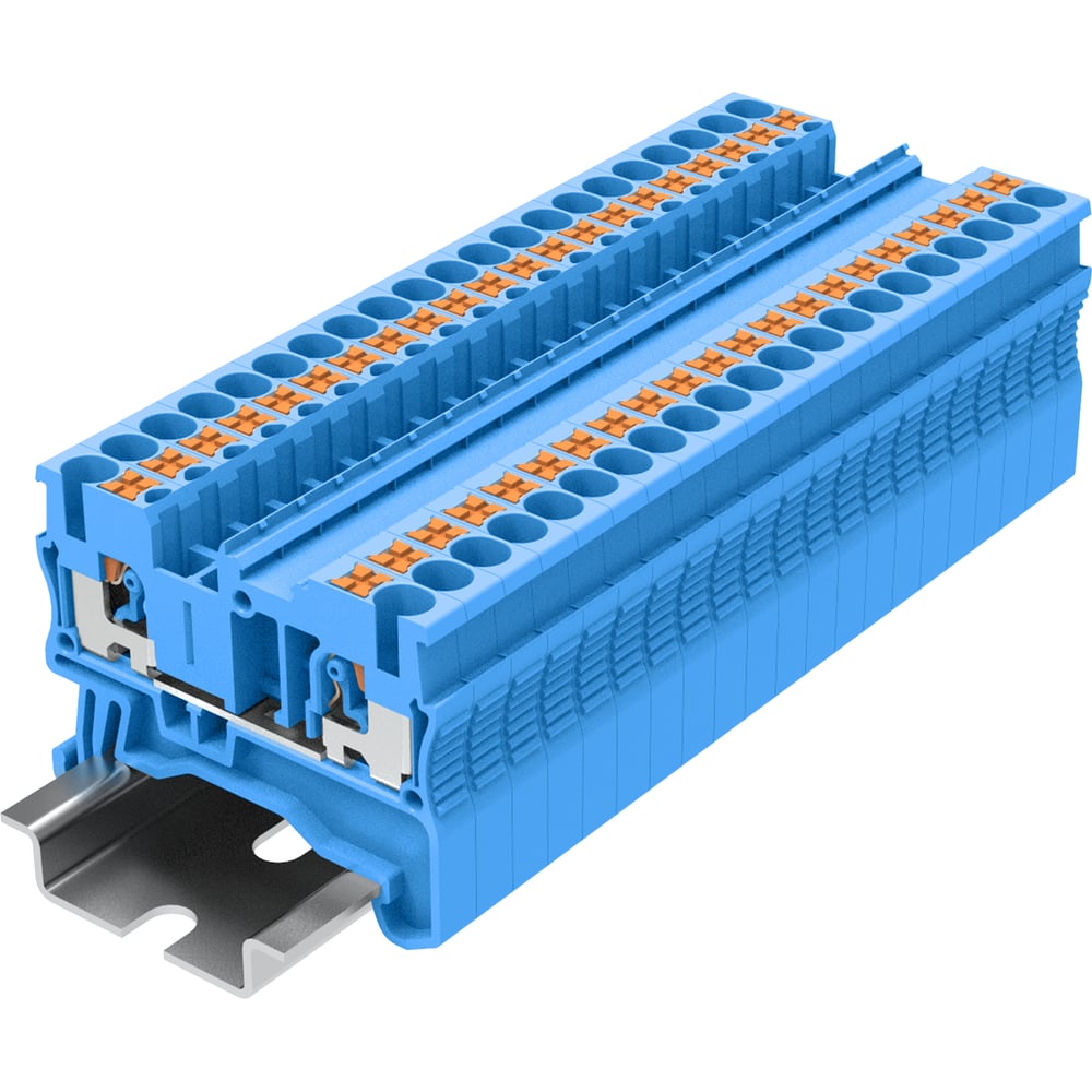 Клемма SUPU TP 1-1 проходная, Push-in, сечение 2,5 мм. кв., синяя 150 шт TP2.5-2-BU