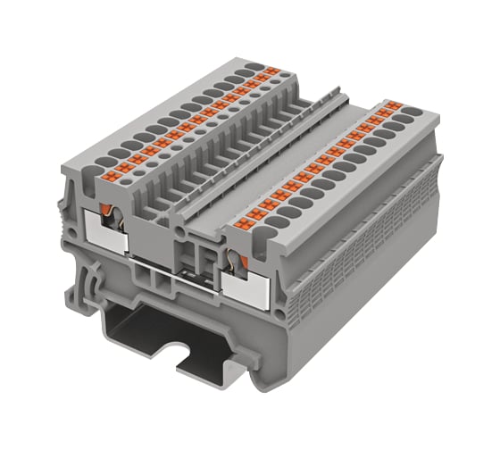 Изображение товара Клемма SUPU TP 1-1 проходная, Push-in, сечение 1,5 мм. кв., серая 200 шт TP1.5-2-GY
