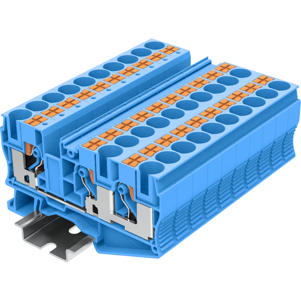 Изображение товара Клемма SUPU TP 1-2 проходная Push-in сечение 10 мм кв синяя 25 шт