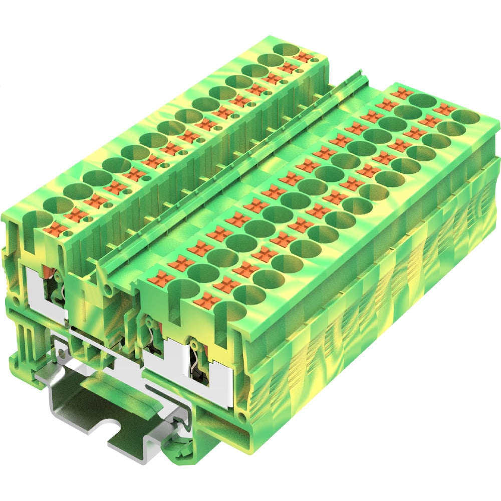 Изображение товара Клемма SUPU TP 1-2 земля с Push-in для проводов до 4 мм², 100 шт