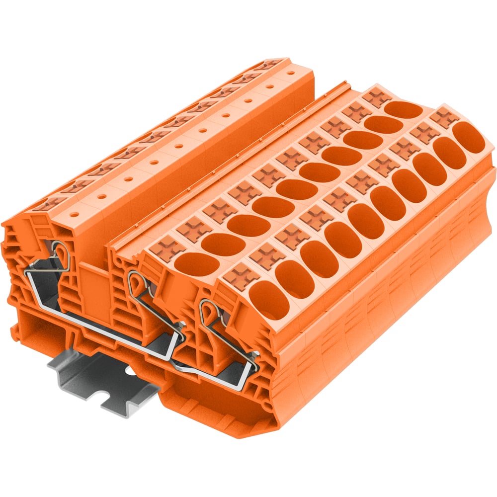 Изображение товара Клемма SUPU TP 1-2 проходная Push-in для проводов до 16 мм² оранжевая 20 шт