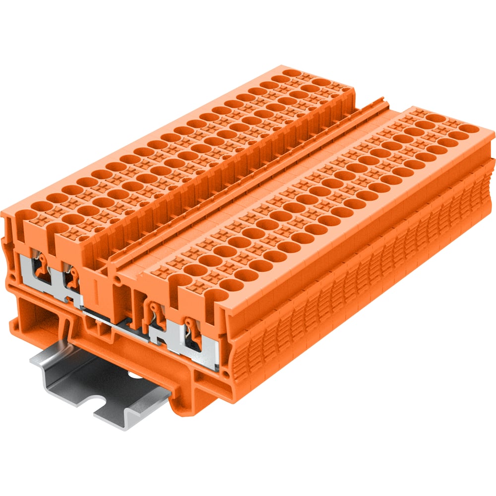 Изображение товара Клемма SUPU TP 2-2 проходная Push-in 2,5 мм² оранжевая 100 шт