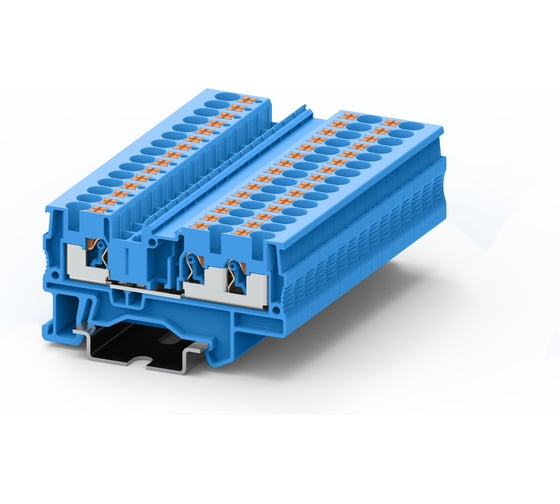 Изображение товара Клемма SUPU TP 1-2 проходная, Push-in, сечение 4 мм. кв., синяя 100 шт TP4-3-BU