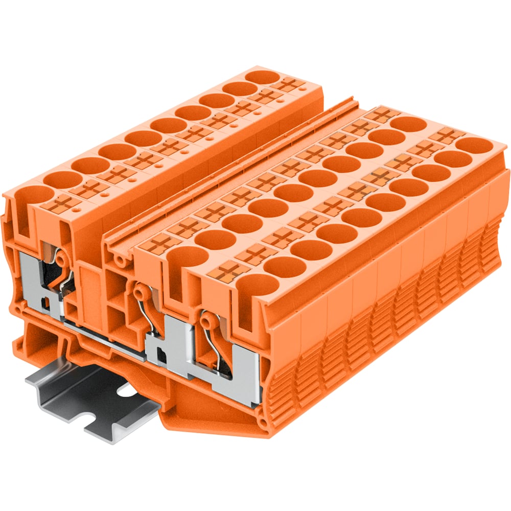 Изображение товара Клемма SUPU TP 1-2 проходная Push-in 10 мм кв оранжевая 25 шт