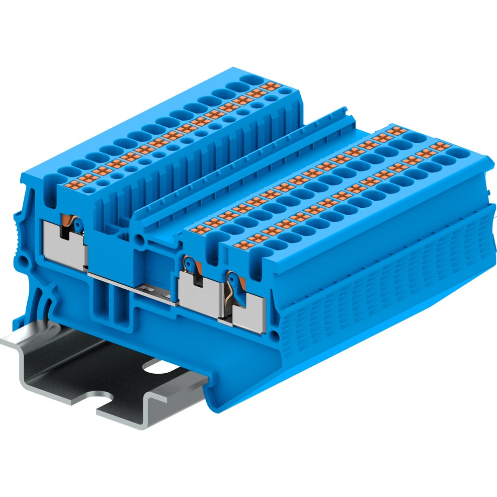 Изображение товара Клемма SUPU TP 1-2 проходная Push-in синяя 150 шт модель TP1.5-3-BU