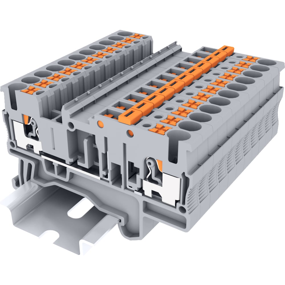 Изображение товара Клемма SUPU TP 1-1 с ножевым размыкателем, Push-in, сечение 2,5 мм. кв., серая 100 шт TPK2.5-2-GY