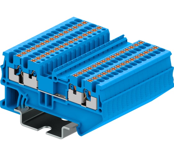 Изображение товара Клемма SUPU TP 2-2 проходная, Push-in, сечение 1,5 мм. кв., синяя 150 шт TP1.5-4-BU