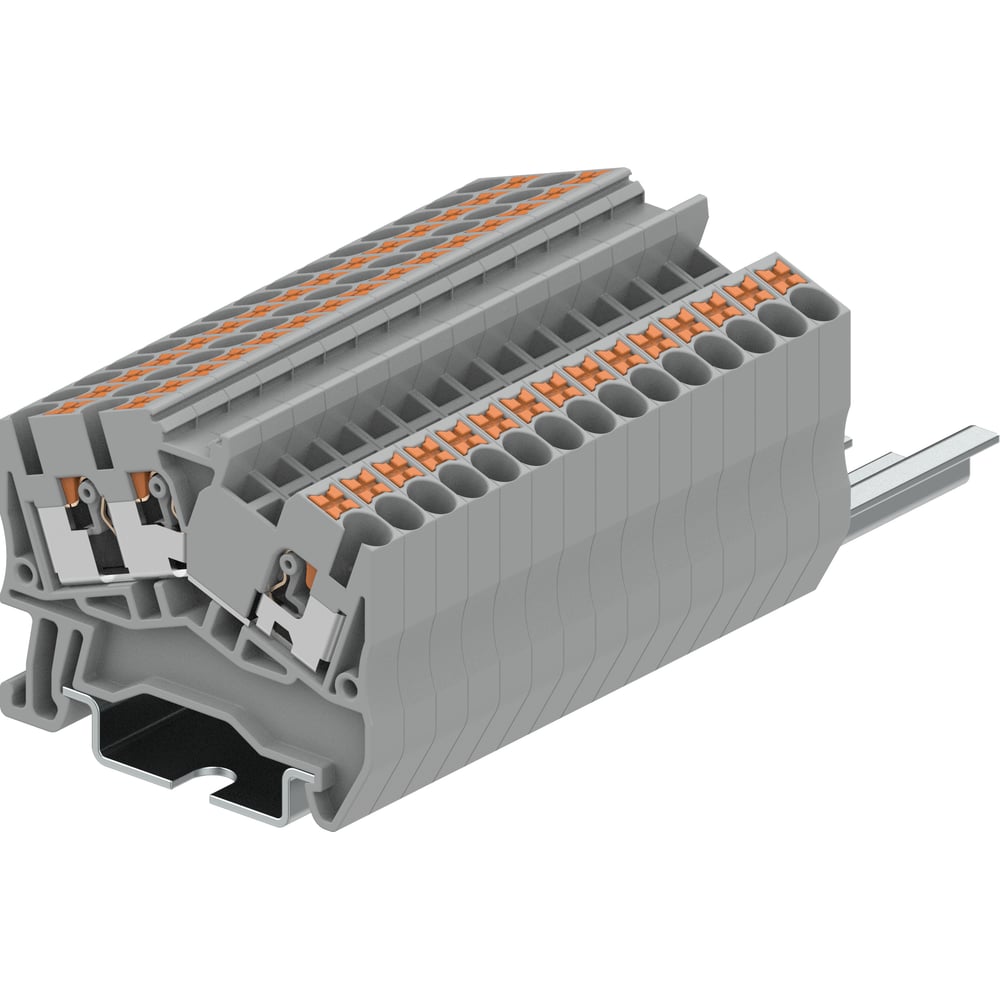 Изображение товара Клемма проходная угловая SUPU TPS2.5-3-GY 2,5 мм кв 100 шт