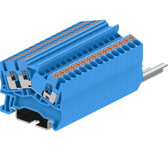 Изображение товара Клемма SUPU TP 1-2 проходная, угловая, сечение 2,5 мм. кв., синяя 100 шт TPS2.5-3-BU