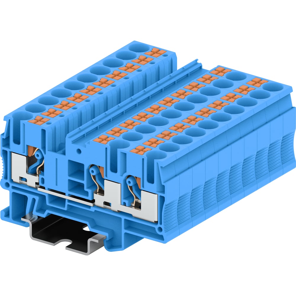 Изображение товара Клемма SUPU TP 1-2 проходная Push-in сечение 6 мм² синяя 50 шт